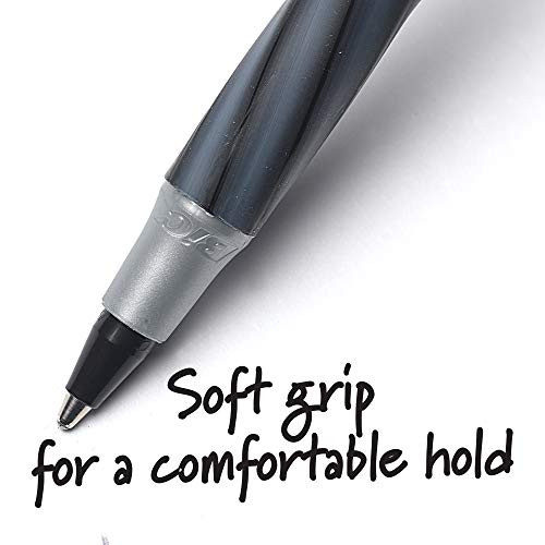 Round Stic Grip Xtra Comfort Ballpoint Pen, Medium Point (1.2mm), Black, Soft