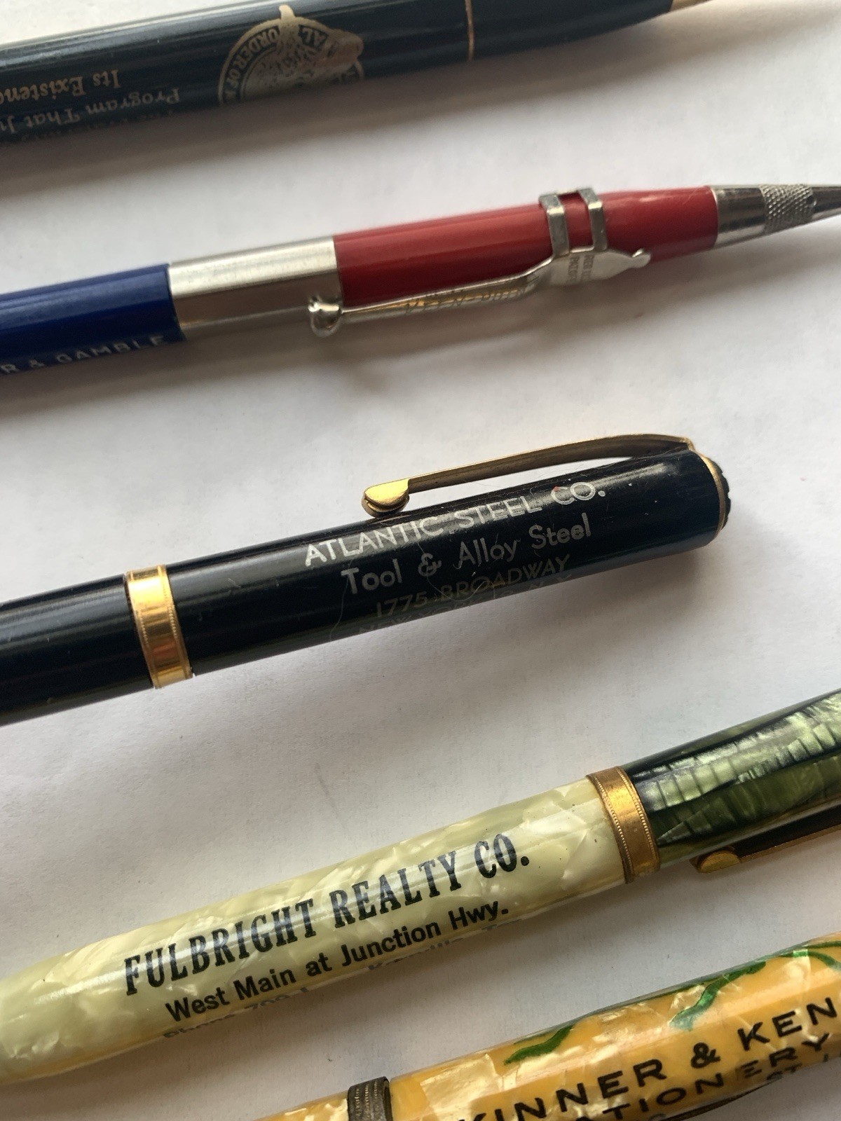 6 Lot Vintage Advertising Celluloid Mechanical Pencils RediPoint Wings Skinner