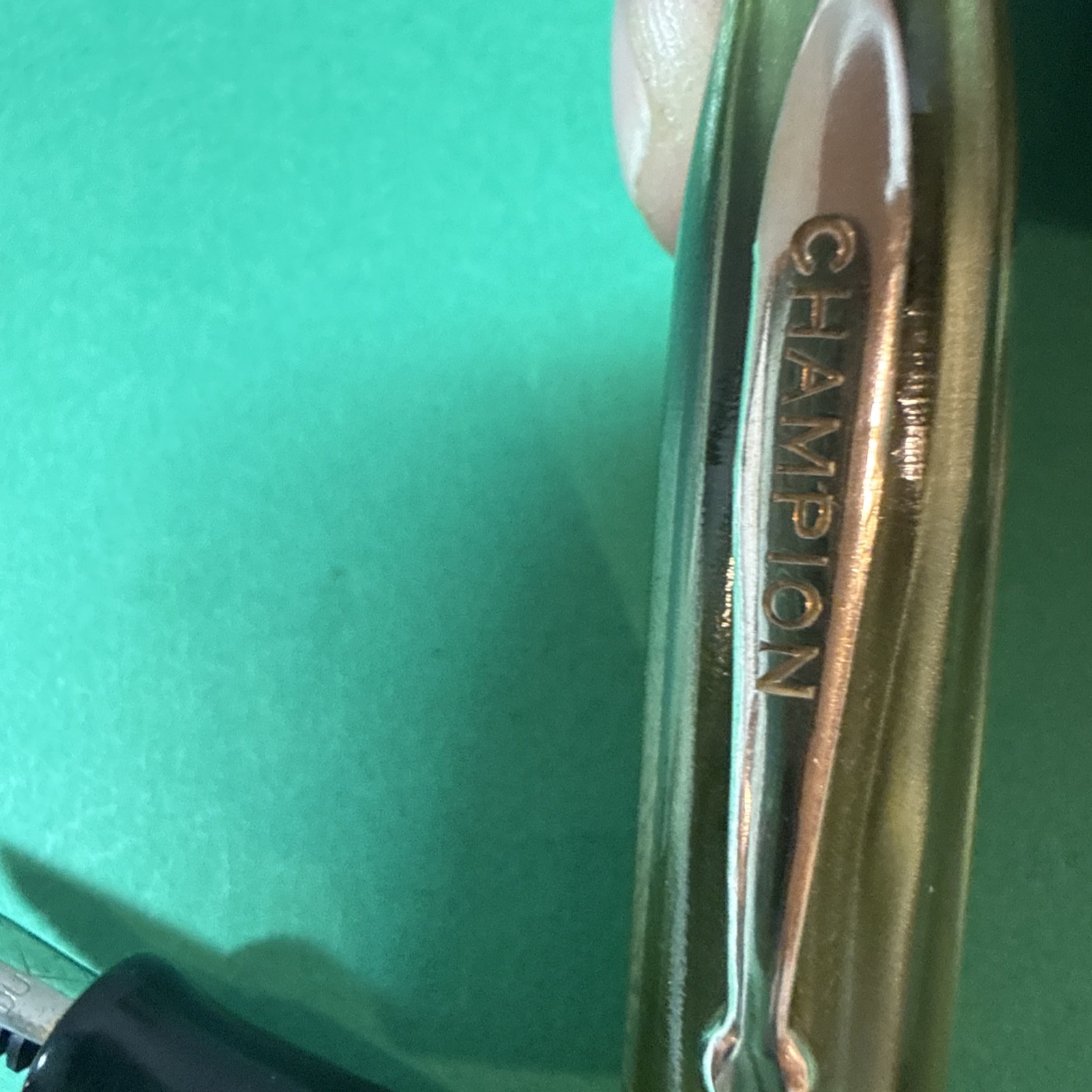 Vintage Champion Fountain Pen/Mechanical Pencil Combo, Green Marbled Finish