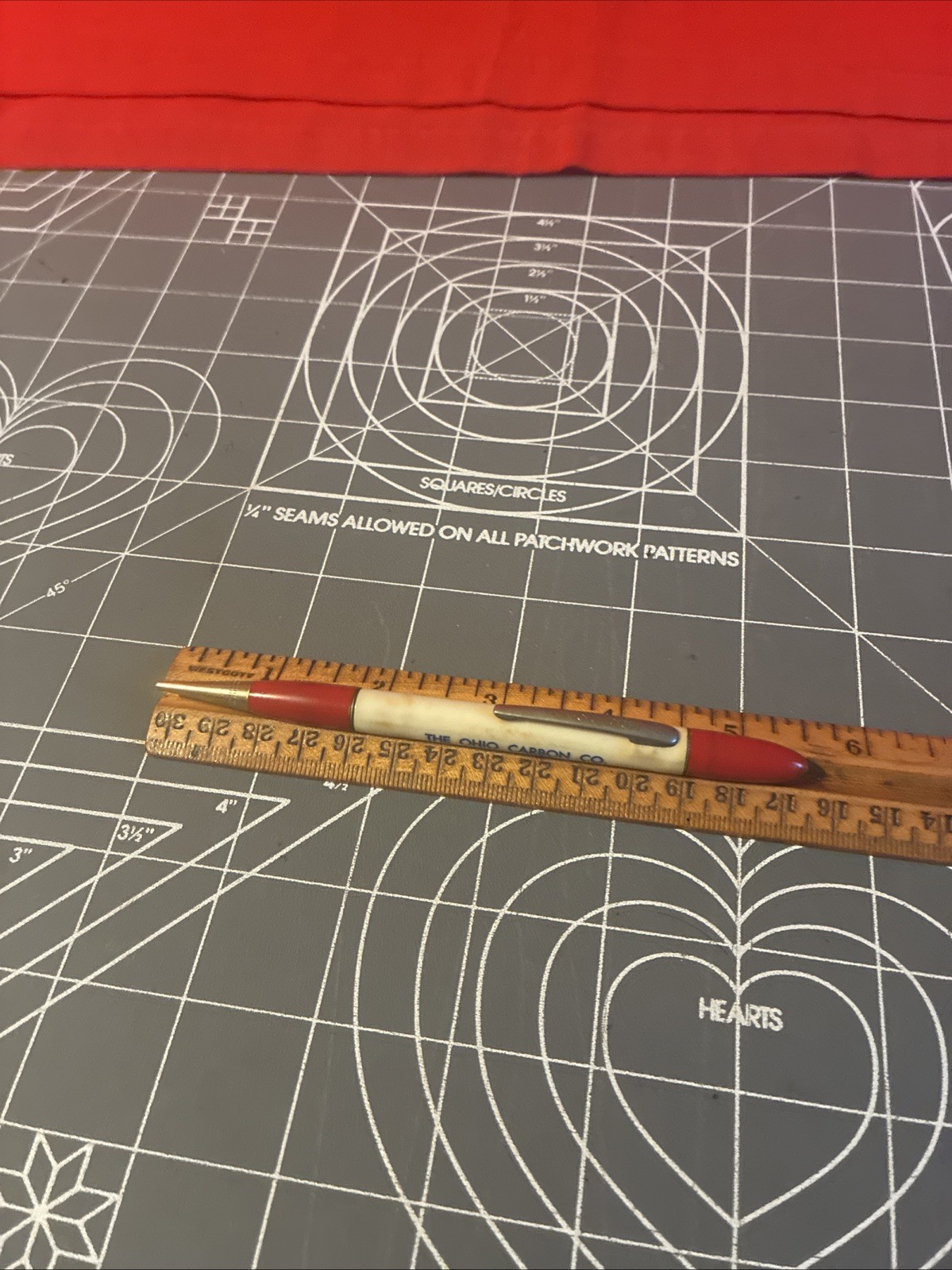 Vintage Red Point Ohio Carbon Co. Mechanical Pencil Made in USA Very Rare Item!!