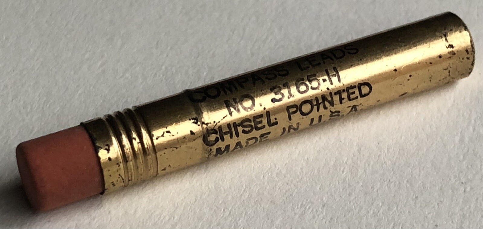 Vintage DIETZGEN 2mm Compass Lead Chisel Pointed 6pk Metal Tube Eraser USA