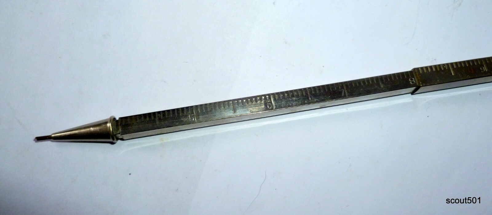 Antique 1920s Mechanical Pencil Bellas-Hess Salesmen 12” Ruler Germany NYC