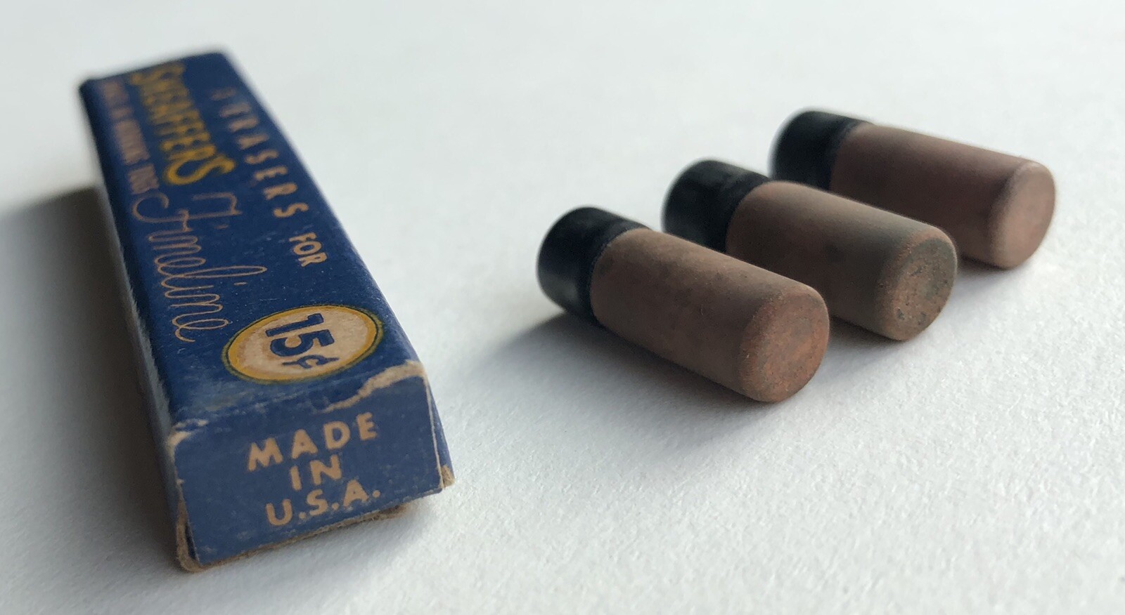 Vintage Sheaffer Fineline Mechanical Pencil Erasers NOS 3 Per Sleeve USA