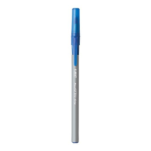 Round Stic Grip Xtra Comfort Ballpoint Pen, Medium Point Black and Blue