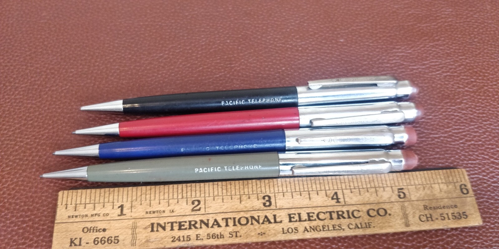Vintage Set of 4 Waterbury chrome Mechanical Pencil – Pacific telephone 🇺🇸 USA