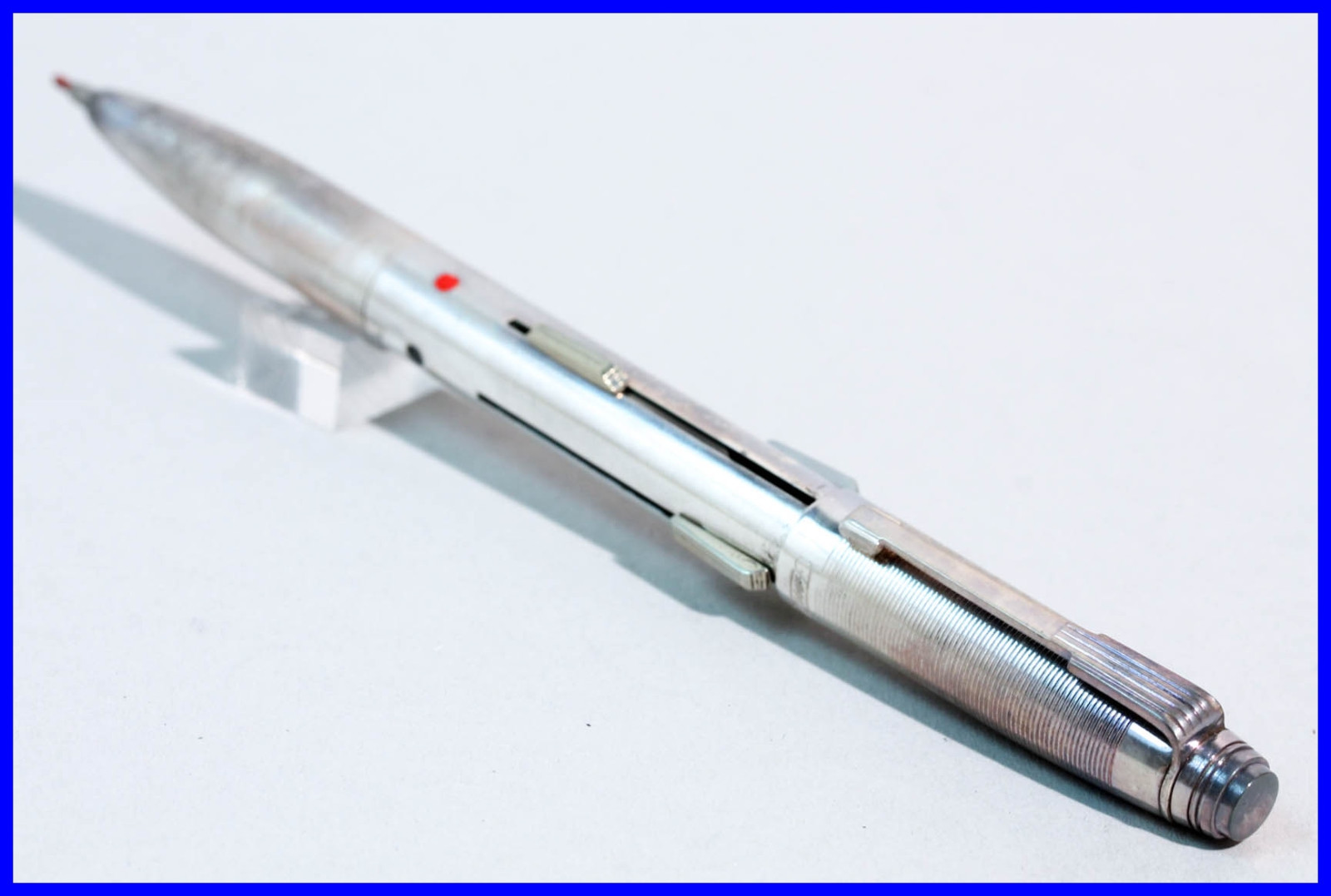FEND SUPER NORMA 4 Color PENCIL silvered metal with Patina – 1950ies NOS w. box
