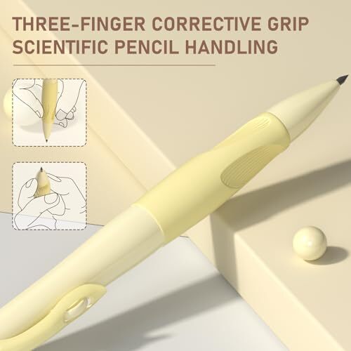 4PCS Thick Barrel Mechanical Pencil with Comfort Grip, 2.0MM Ergonomic