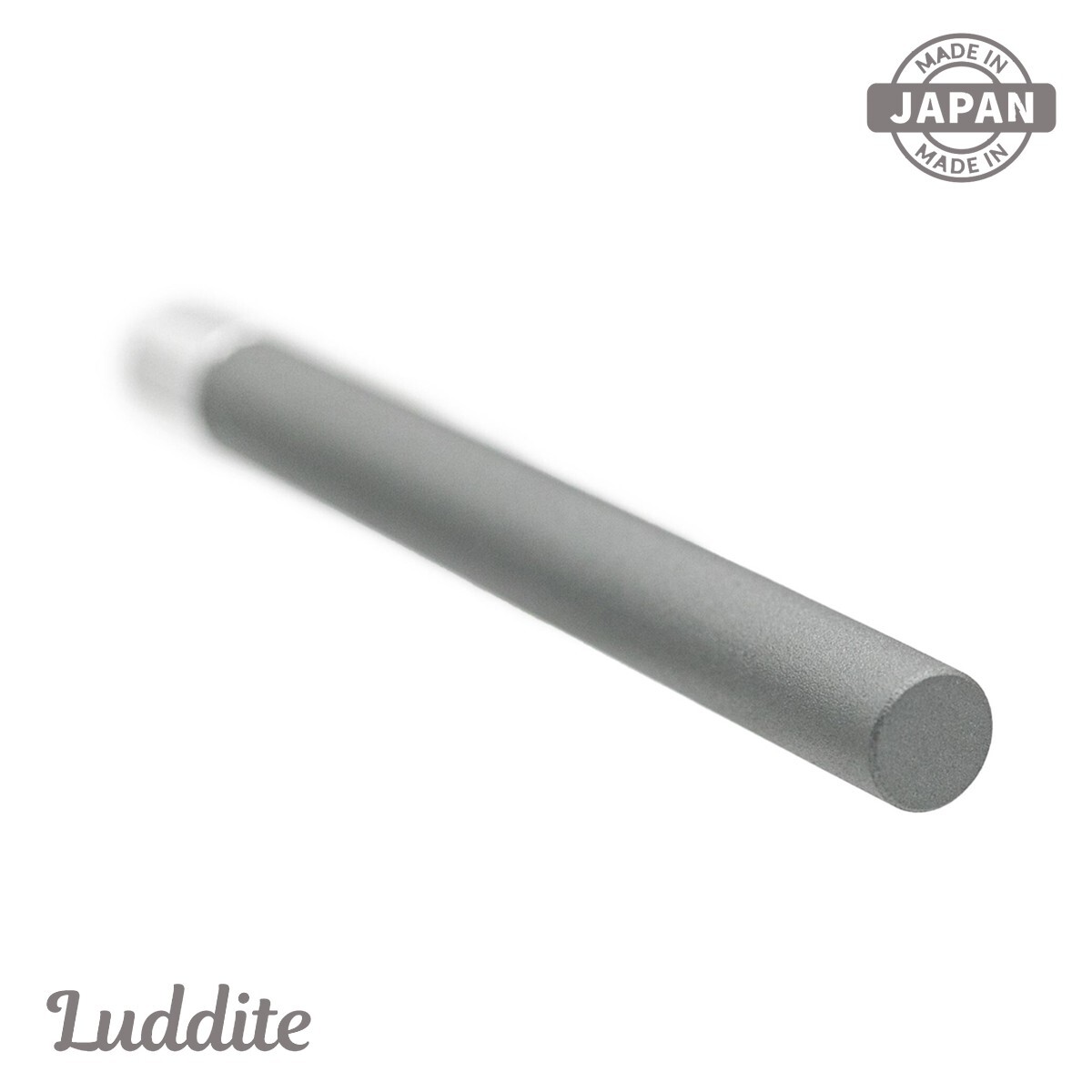 LUDDITE Aluminum Blast Finish Lead Case for Mechanical Pencil Gray Made in Japan
