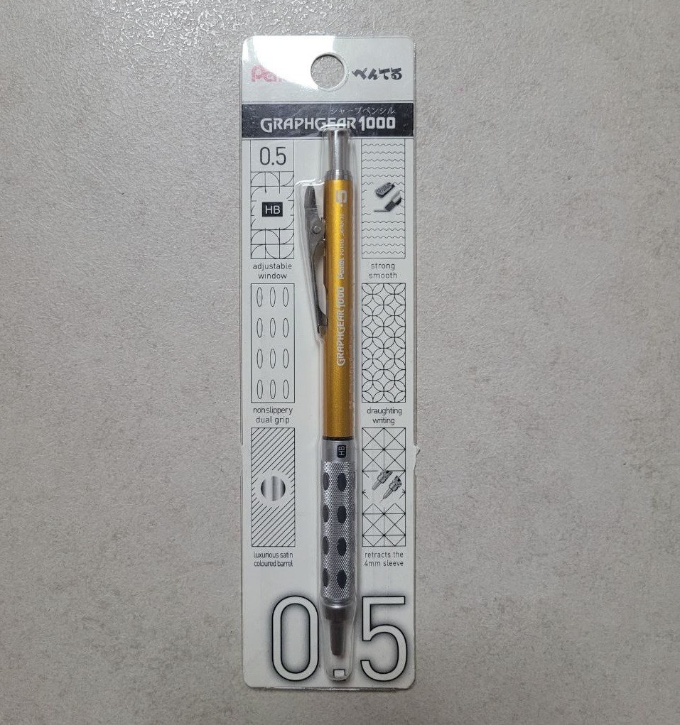 Pentel Graph Gear 1000 Hongkong Limited Edition mechanical pencil Graphgear Gold