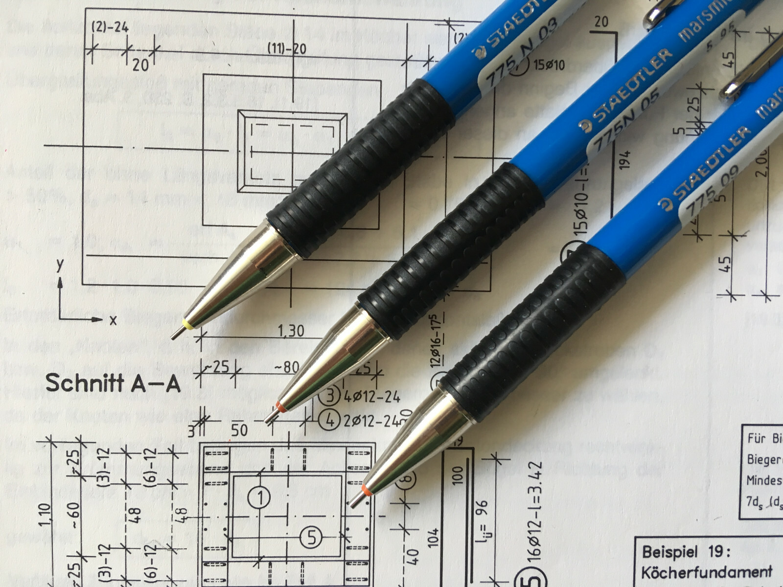 Three Vintage Mechanical Pencils STAEDTLER MARSMICRO 0.30/0.35 & 0.50 & 0.90 mm