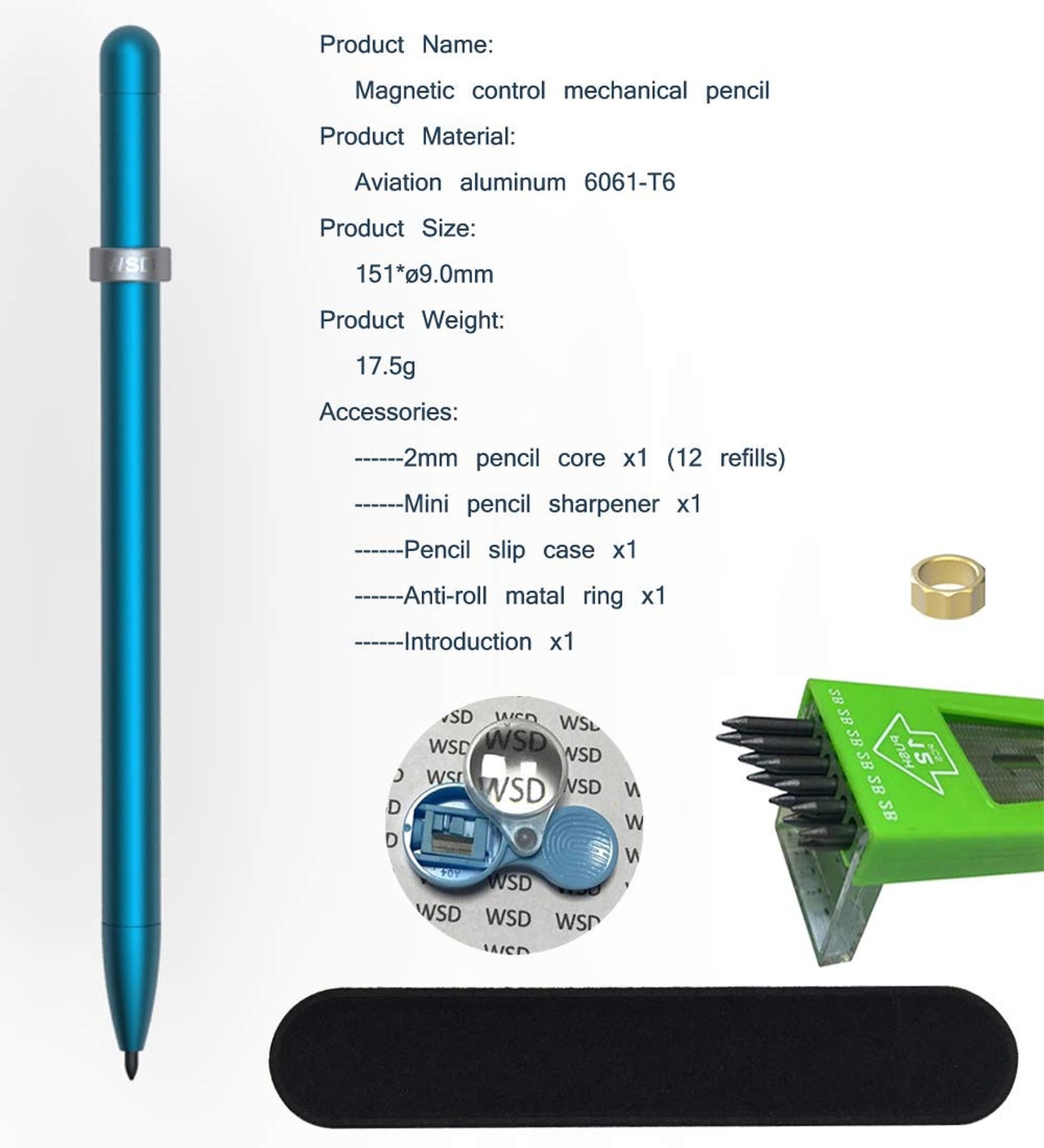 WSD Mechanical Pencil,Drawing Pencils,Sketch Pencils,Magnetic Control Pencil,…