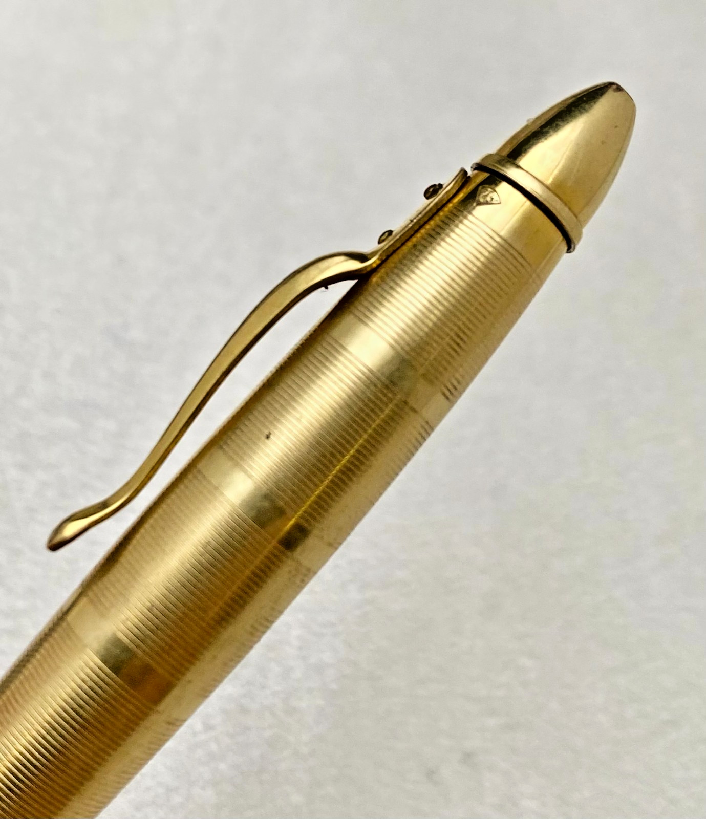 VTG & RARE GOLD PLATED MECHANICAL PENCIL, SKYLINE STYLE, 1.18mm, MARKED c1930 vg
