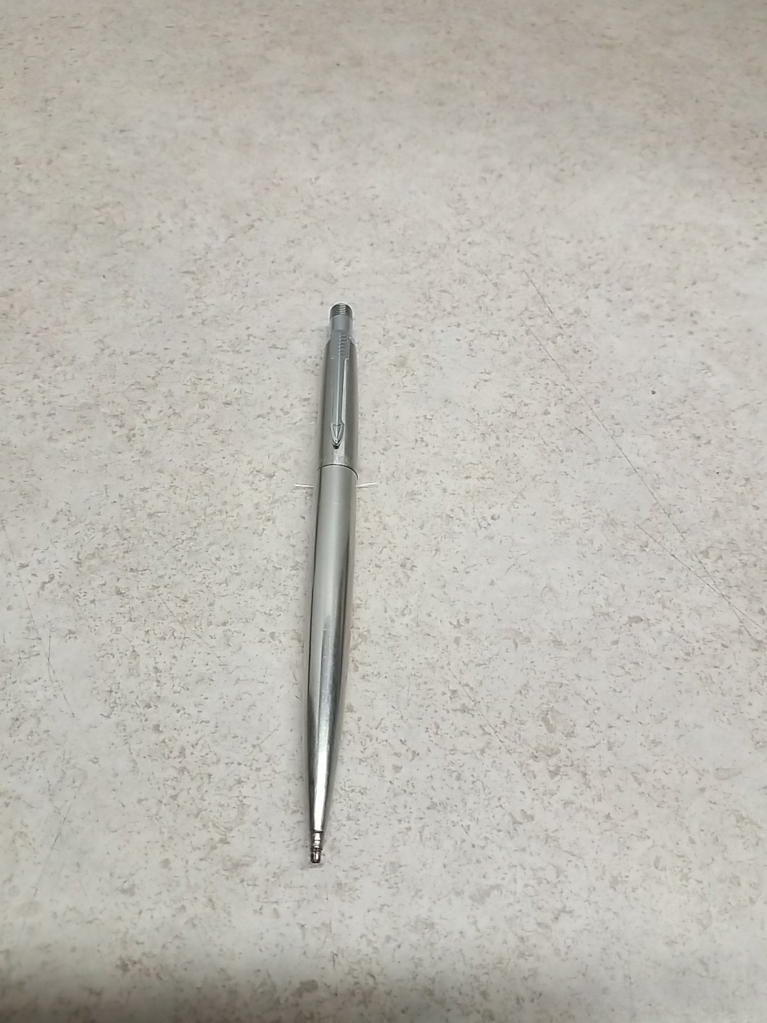 VINTAGE PARKER BRUSHED STEEL BALLPOINT MECHANICAL Med Lead PENCIL USA