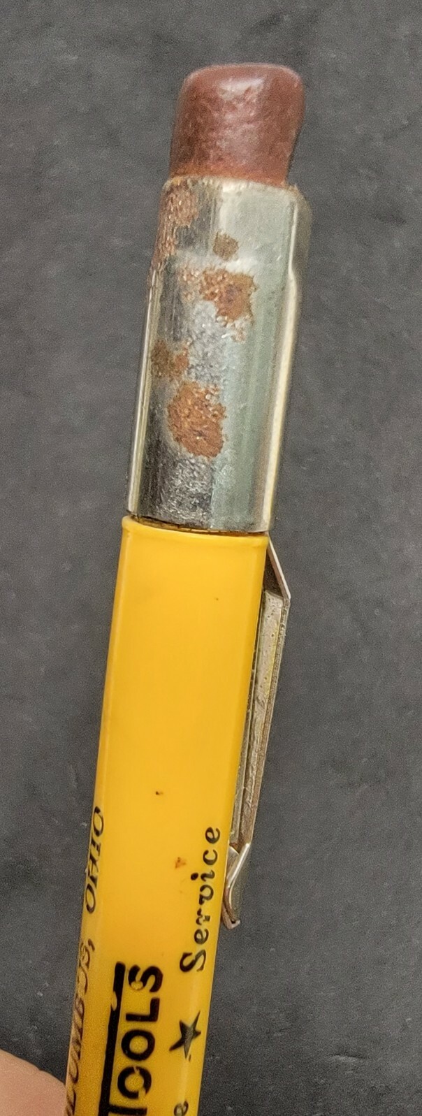 VINTAGE MAC TOOLS SCRIPTO MECHANICAL PENCIL MALCOLM S. MARRIOTT COLUMBUS OHIO