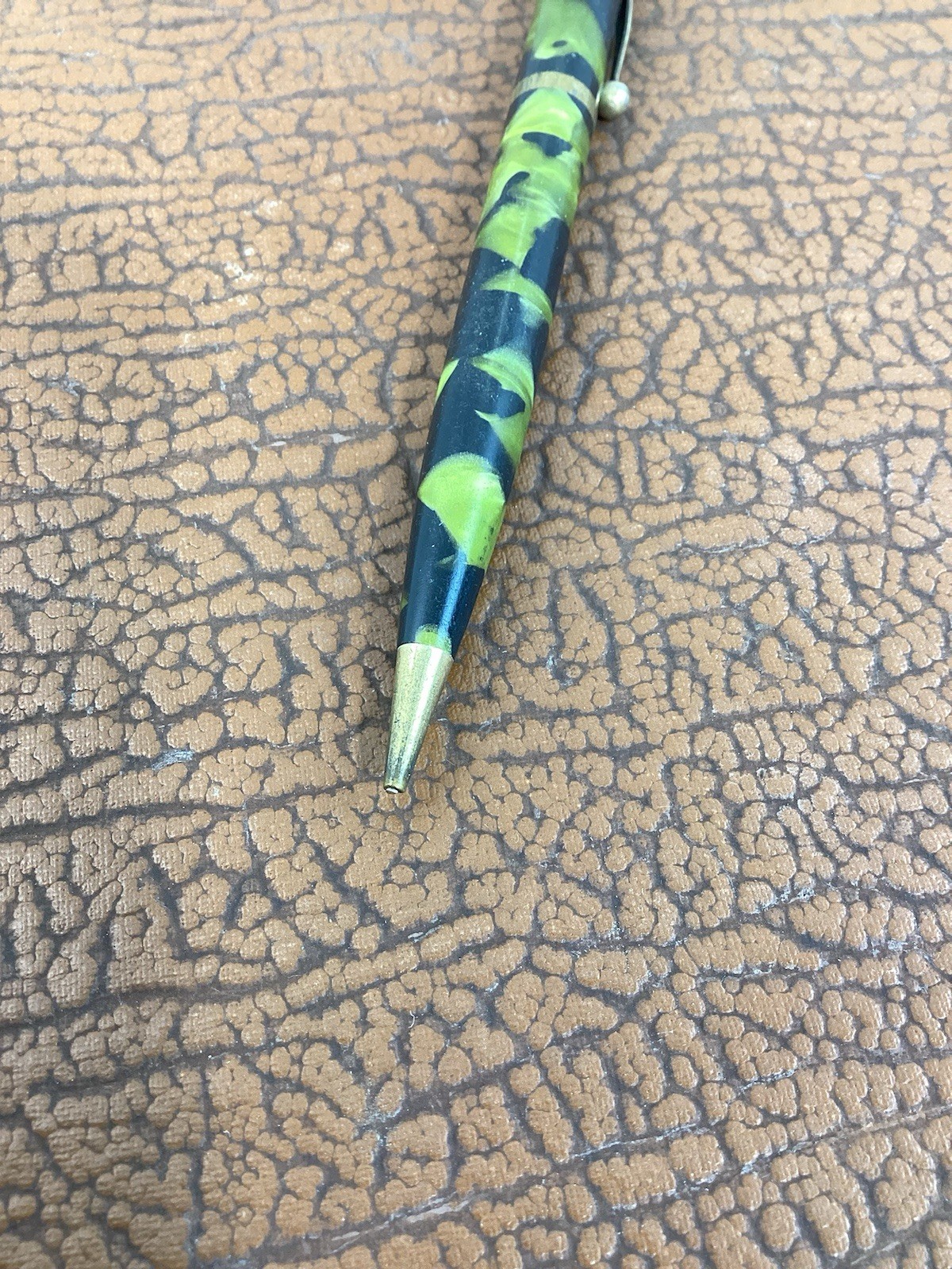 VINTAGE SCHEAFFER BALANCE 5” MECHANICAL PENCIL Marine Green Marble