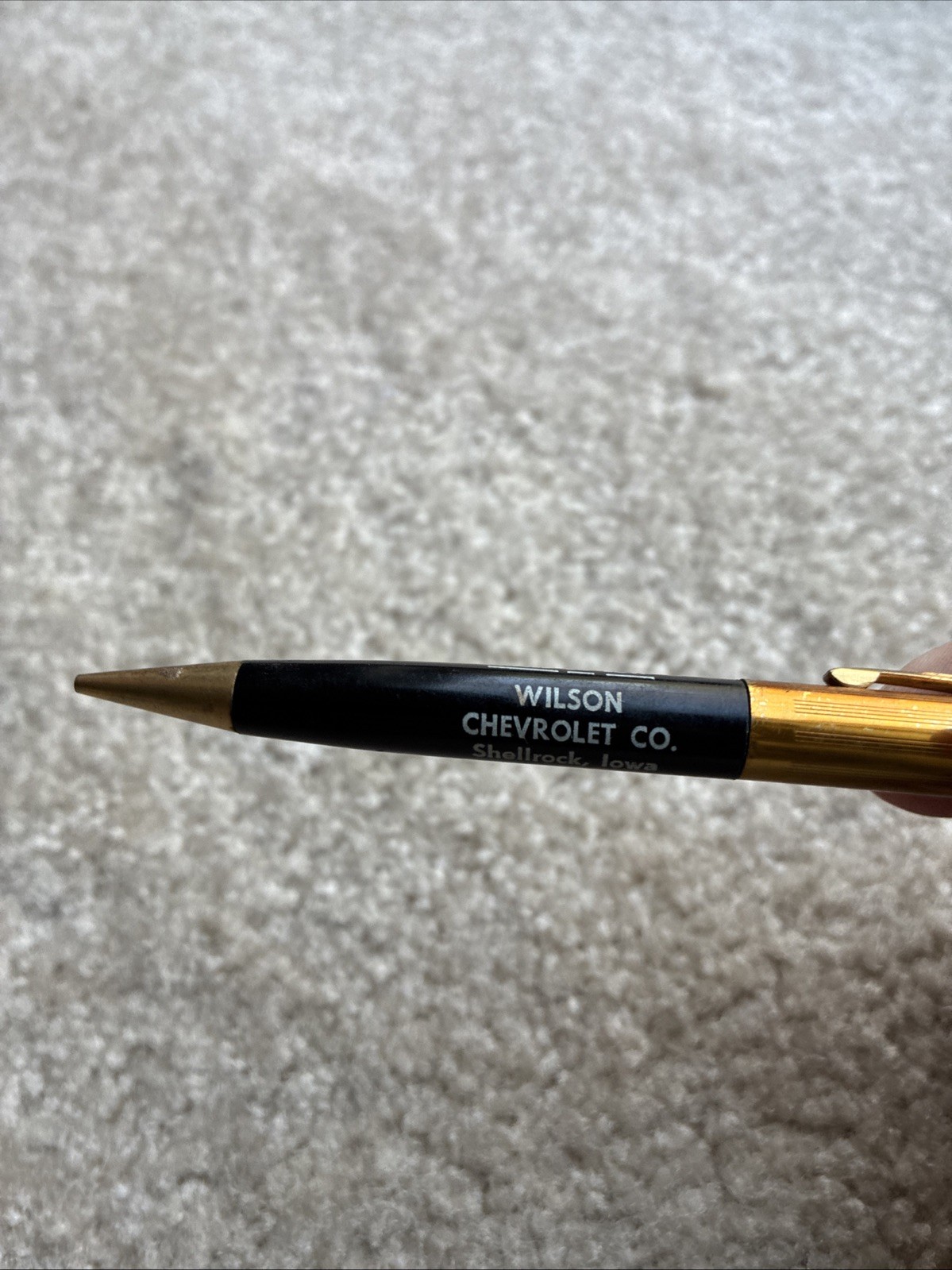 Shell Rock Iowa Mechanical Pencil Wilson Chevrolet Victor Vtg advertising
