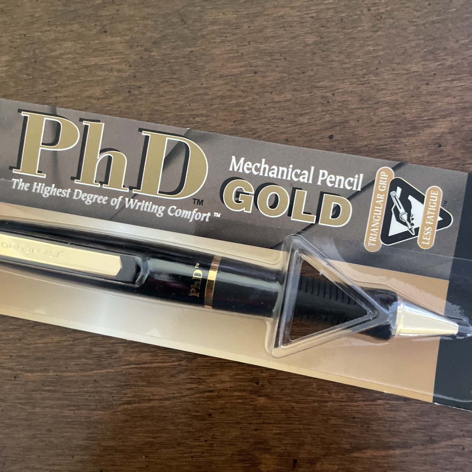 Vintage Sanford PhD Gold Black Mechanical Pencil Barrel 0.5mm, NOS