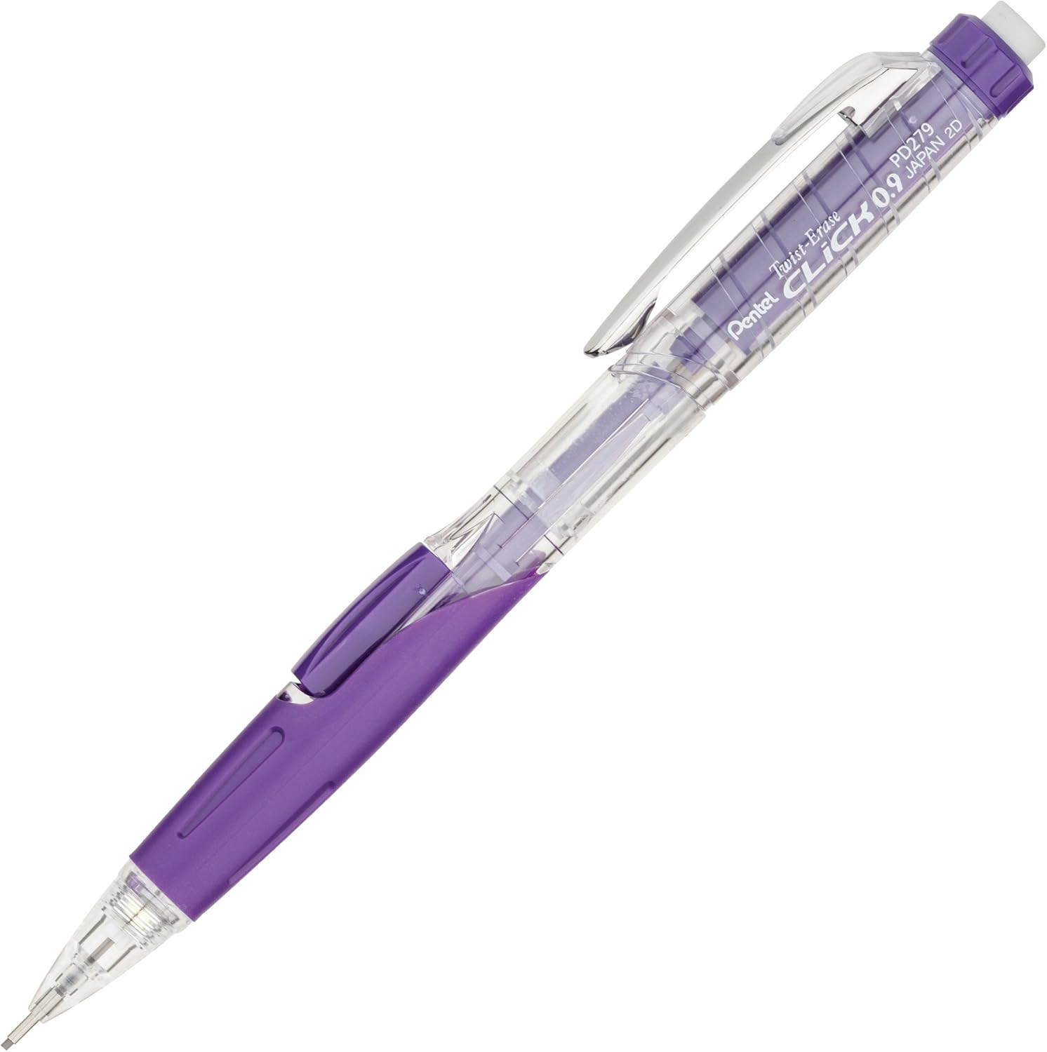 Twist-Erase Click Mechanical Pencil (0.9Mm) Assorted Violet Barrel Colors, Color