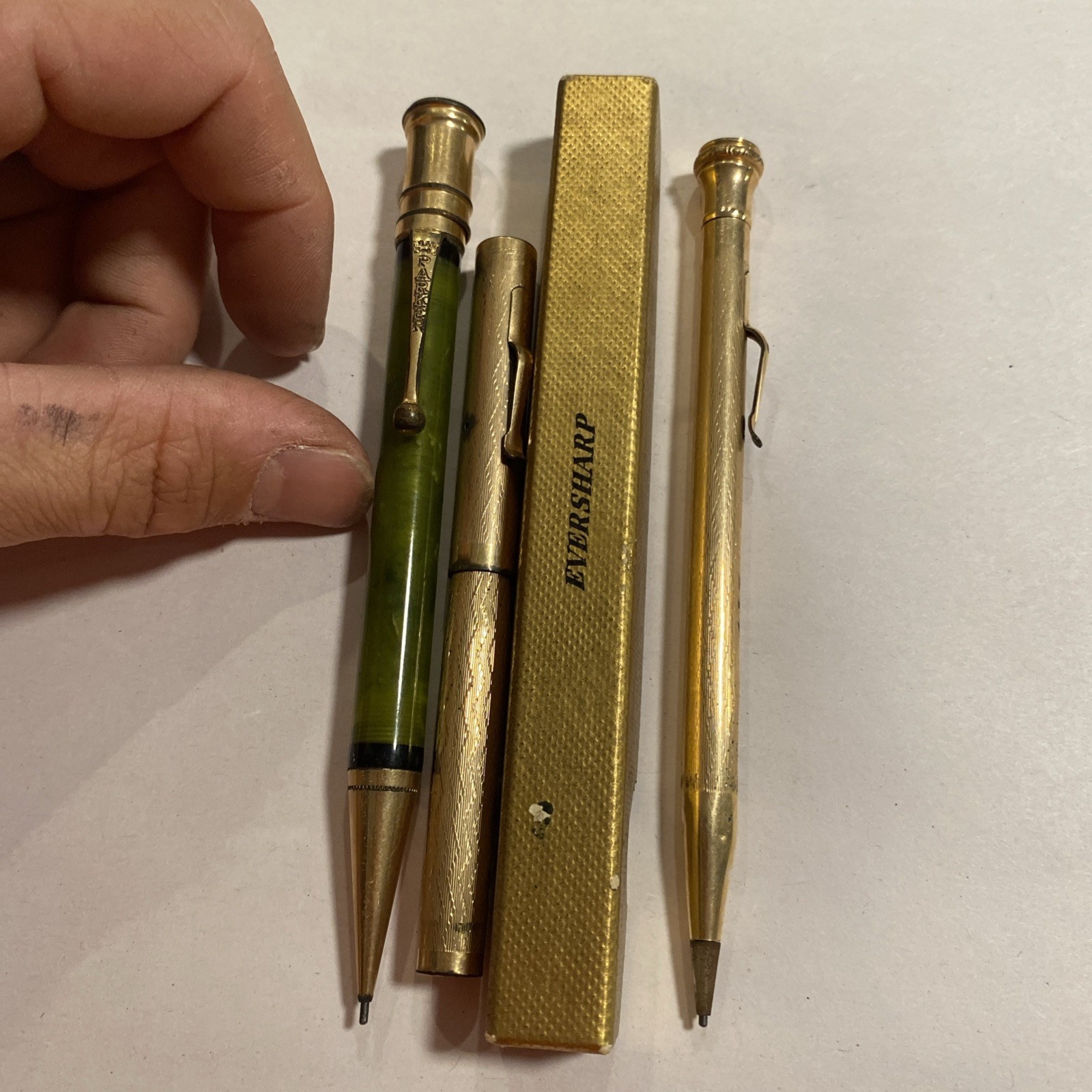 Vintage Lot Of Mechanical Pencils And One Fountain Pen . Parker Wahl And Eversha