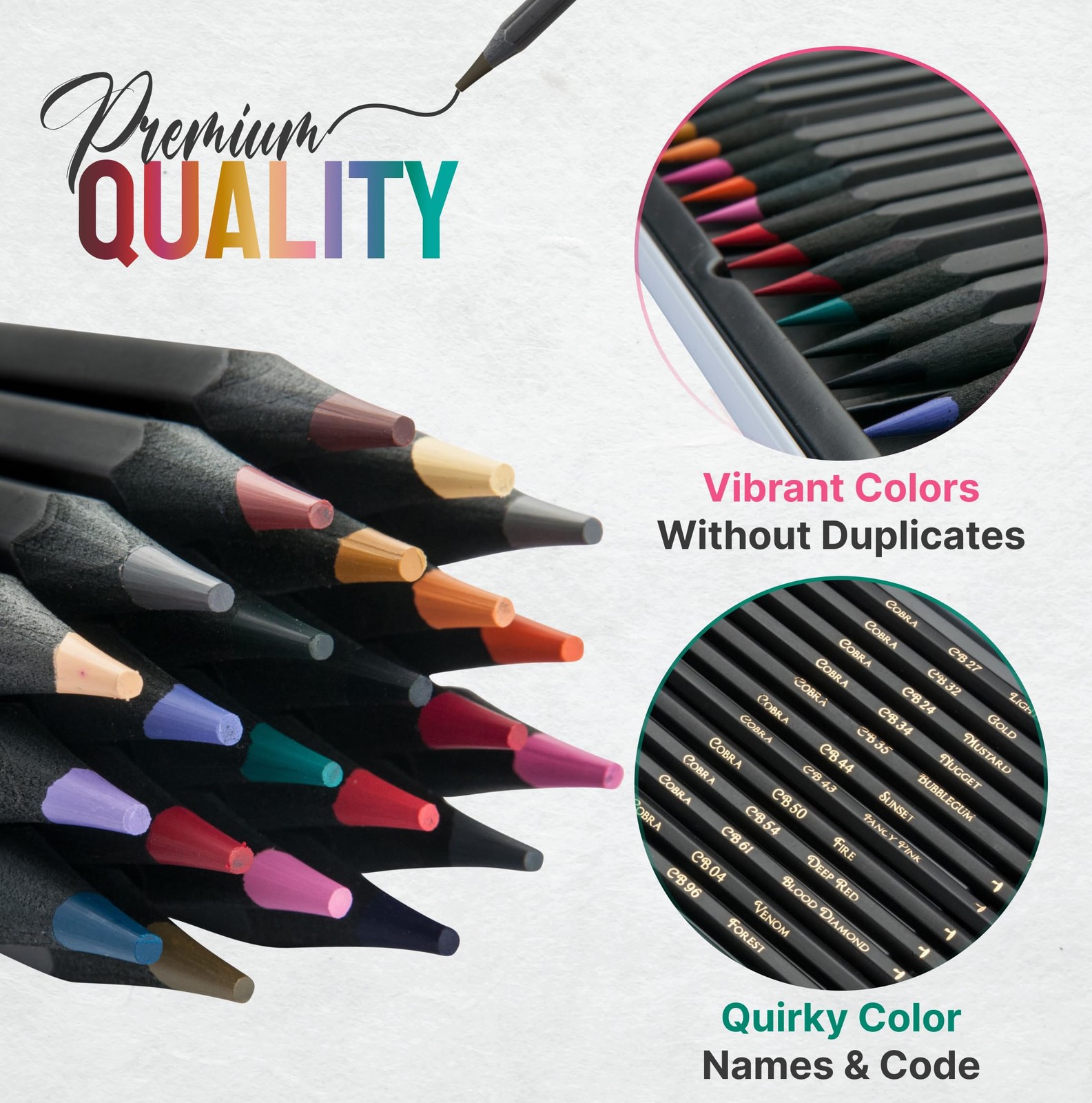 Black Widow Coloring Pencils for Adults – 24 1 Count (Pack of 24), Multicolor