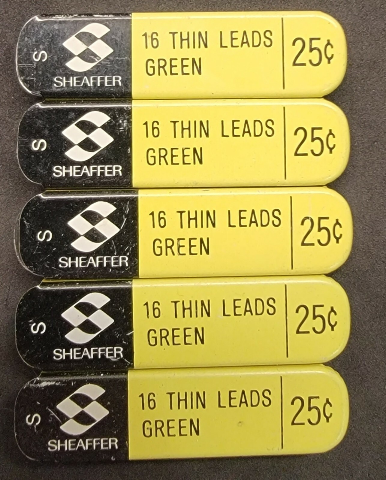 VINTAGE SHEAFFER FINELINE THIN 0.9 MM (OR) 0.36″ GREEN PENCIL LEADS TYPE S