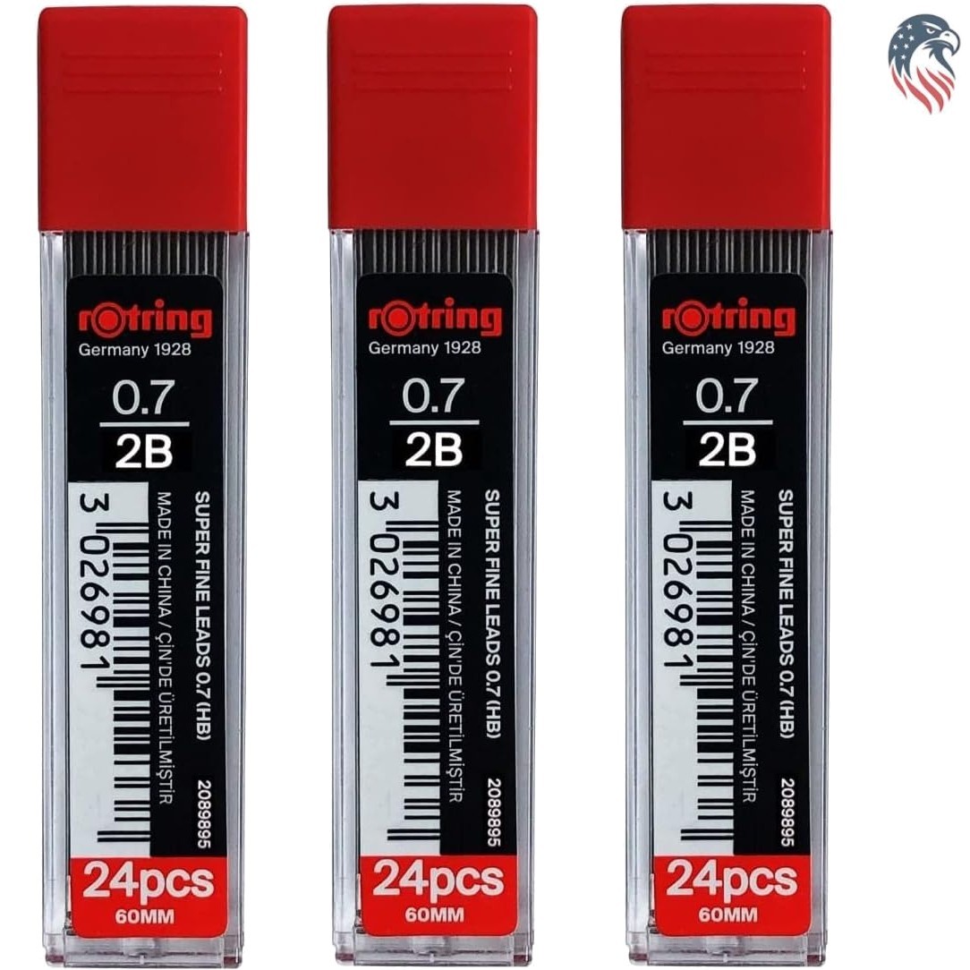 0.7mm 2B Graphite Pencil Leads Compatible with Mechanical Pencils Pack of 72
