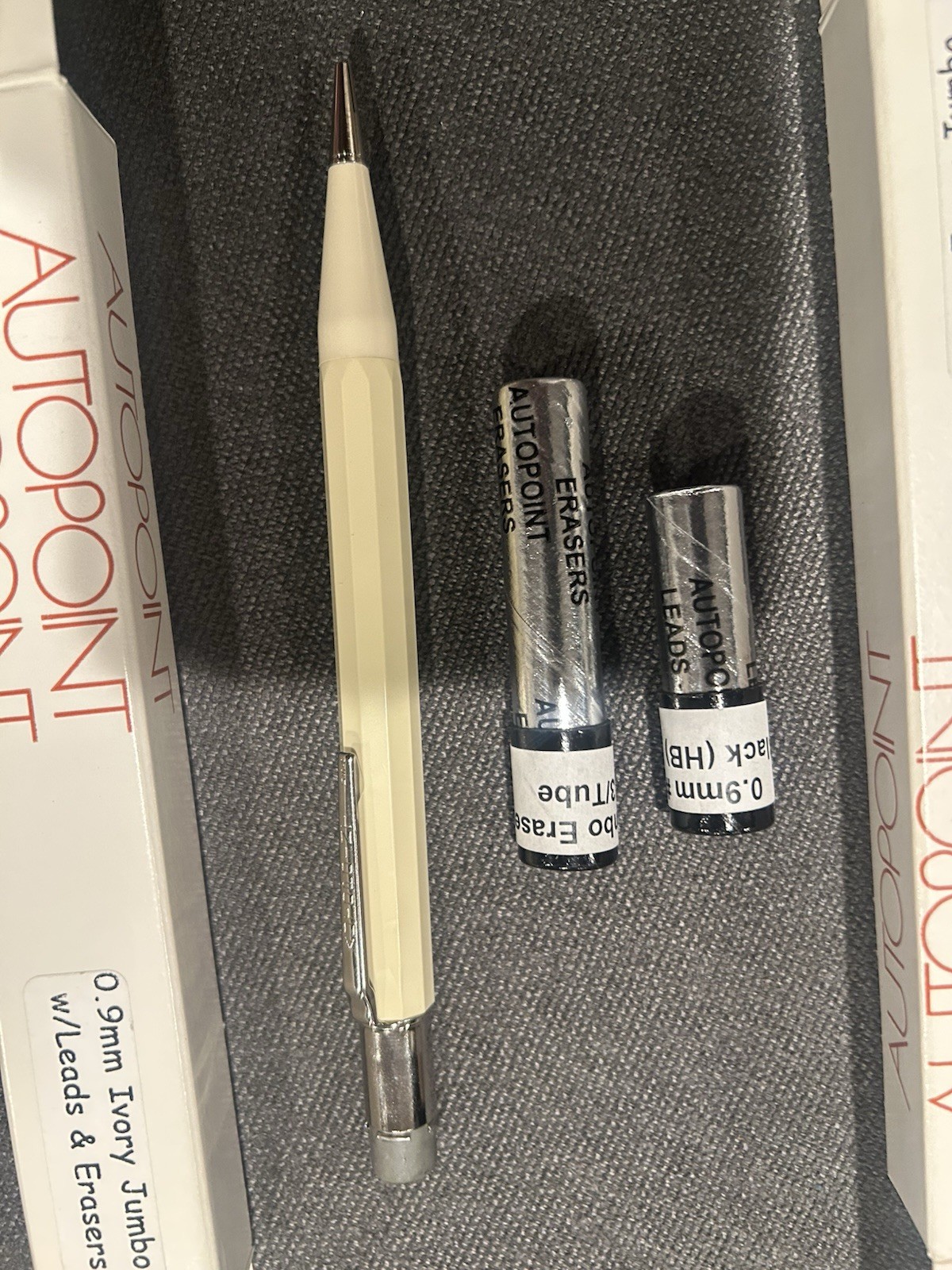 Auto Point Jumbo All-American Mechanical Pencil – 0.9 mm – Ivory Body