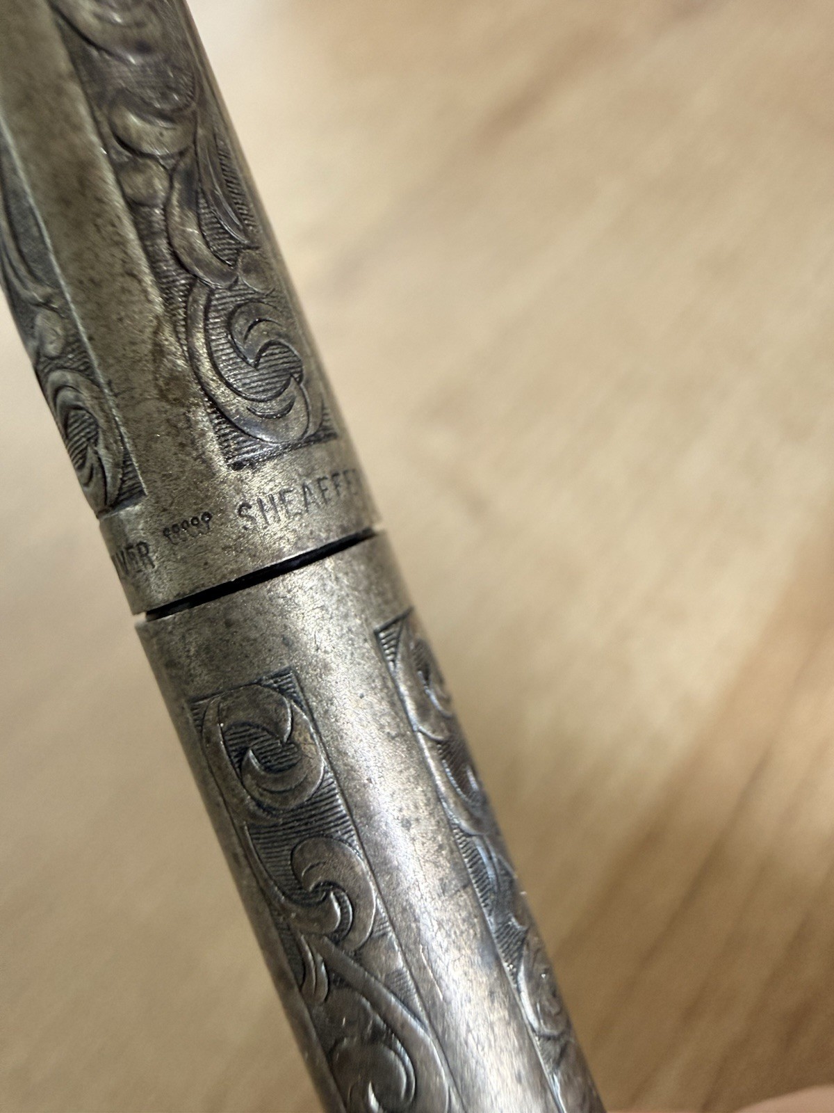 Scheaffer Sterling Silver Mechanical Pencil 5″L Grapevine Pattern Vintage USA