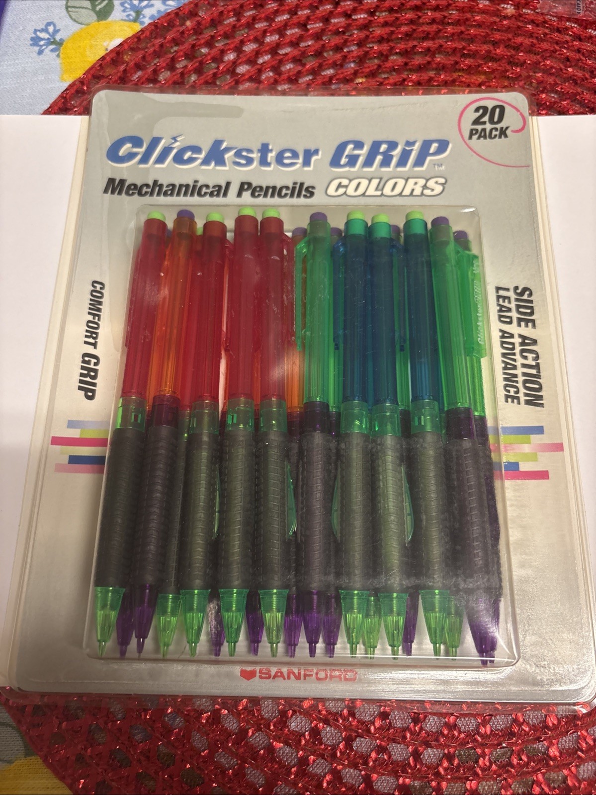 VTG 1999 Sanford Clickster Grip Colors Mechanical Pencils 0.5mm 20 Pk! NOS!