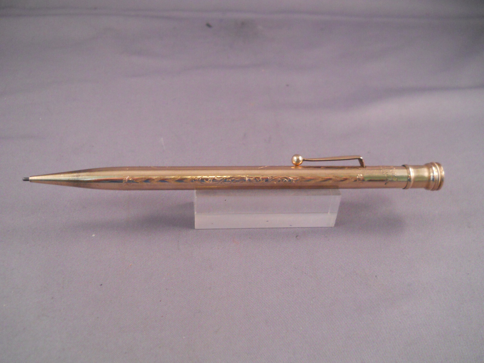 Redipoint Vintage Rolled Gold l.lmm Pencil –working—HAND ENGRAVED