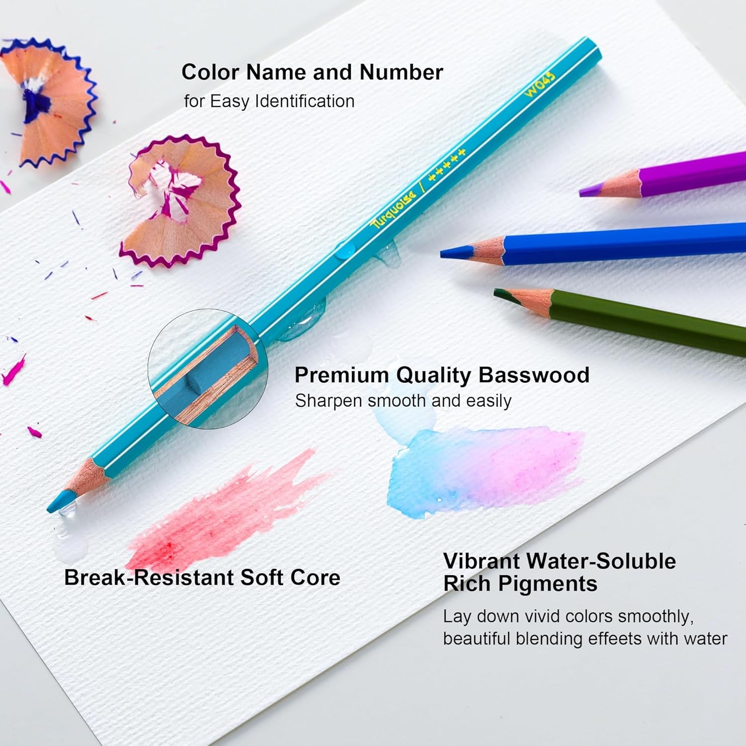 KALOUR 72-Color Professional Watercolor 1 Count (Pack of 72), Multicolor