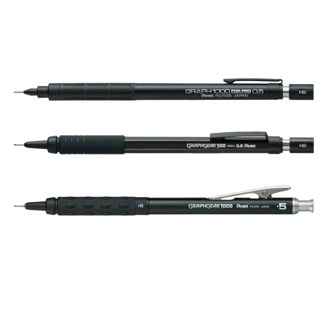 Pentel 60th Anniversary Limited Set of 3 Black Graph1000/GraphGear Exclusive