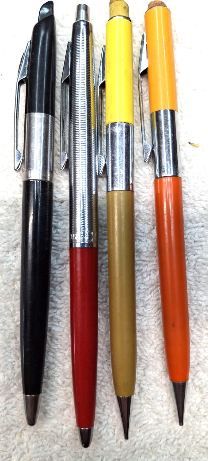 Scripto 2 Mechanical Pencils & 2 Ballpoint Pens 70’s or 80’s?