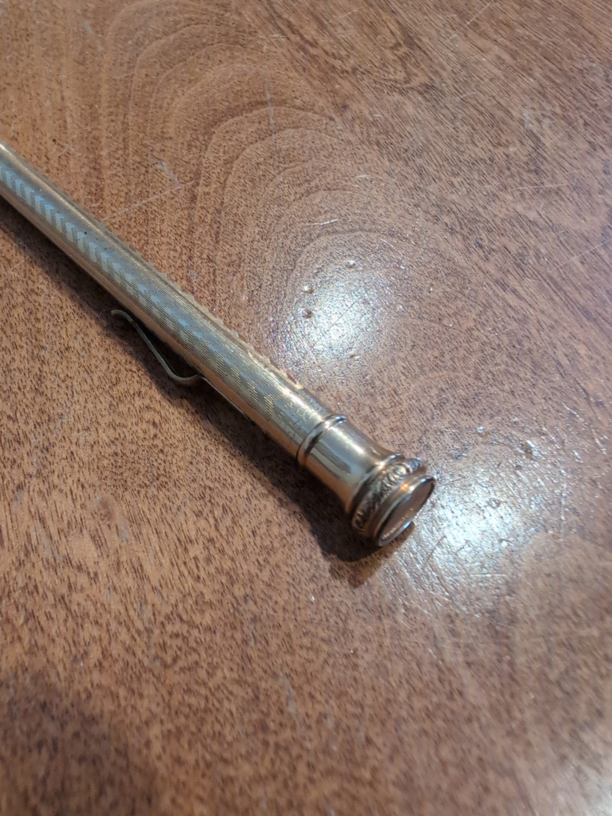 Wahl Eversharp Gold Filled Dart Pattern 1.1mm Pencil w/Clip – 1920’s – USA