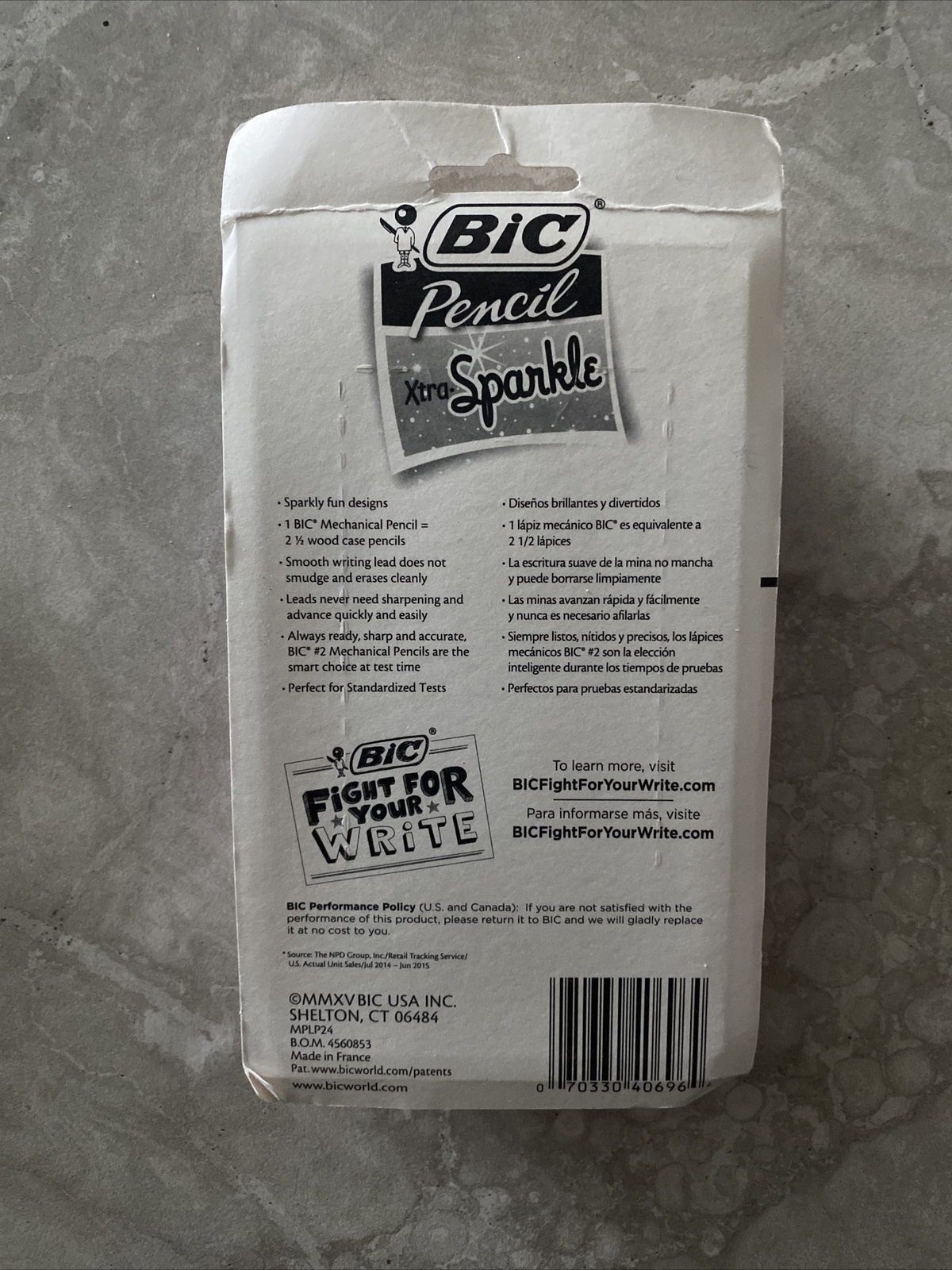 BiC Xtra Sparkle Mechanical Pencil 0.7mm (#2) 24 PENCILS