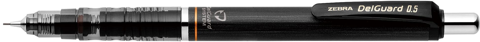 Zebra DelGuard Mechanical Pencil 3 Pack Fine Point 0.5mm Black Blue White