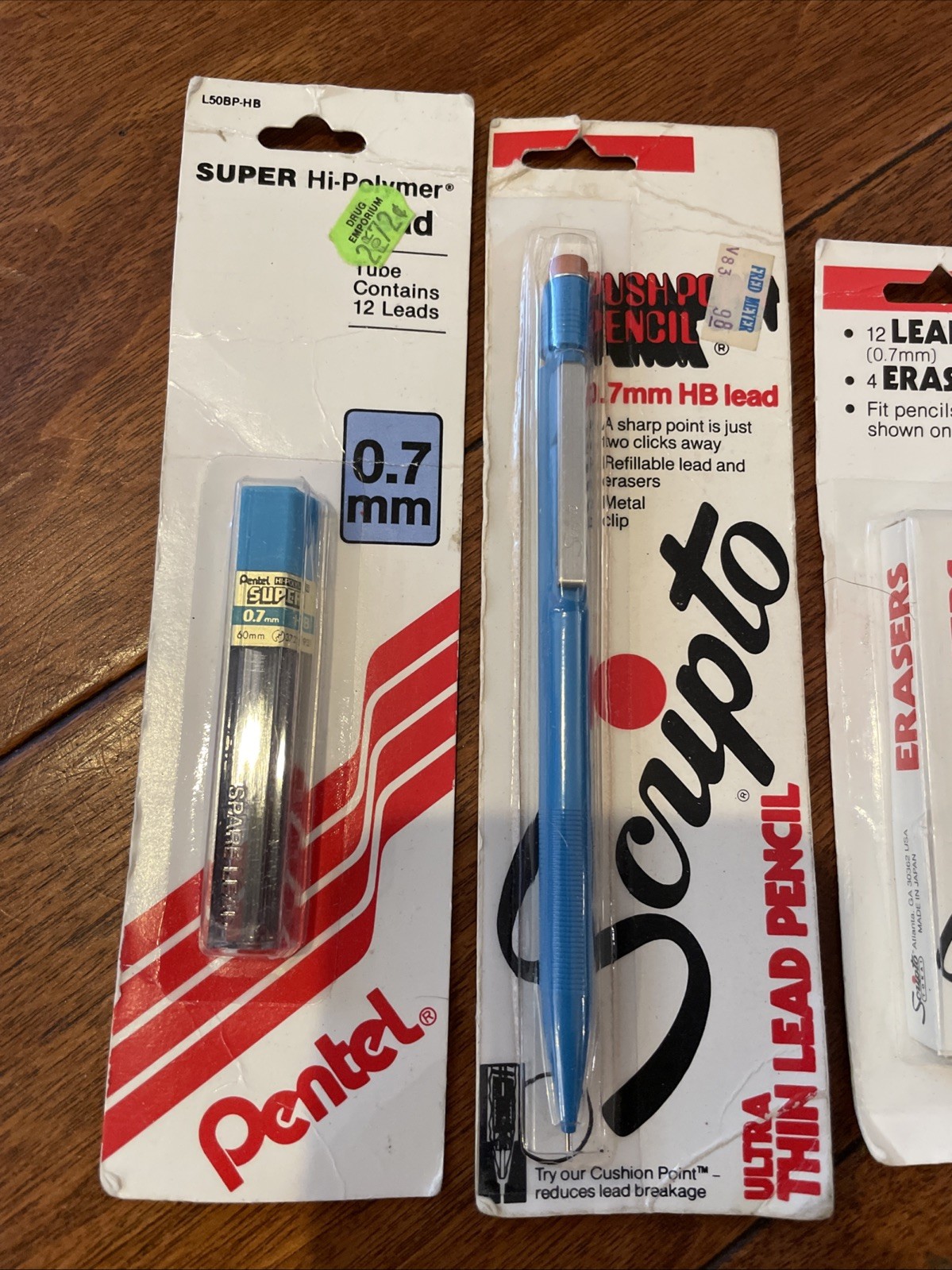 Vintage Mechanical Pencil And Lead Lot – Scripto Pentel