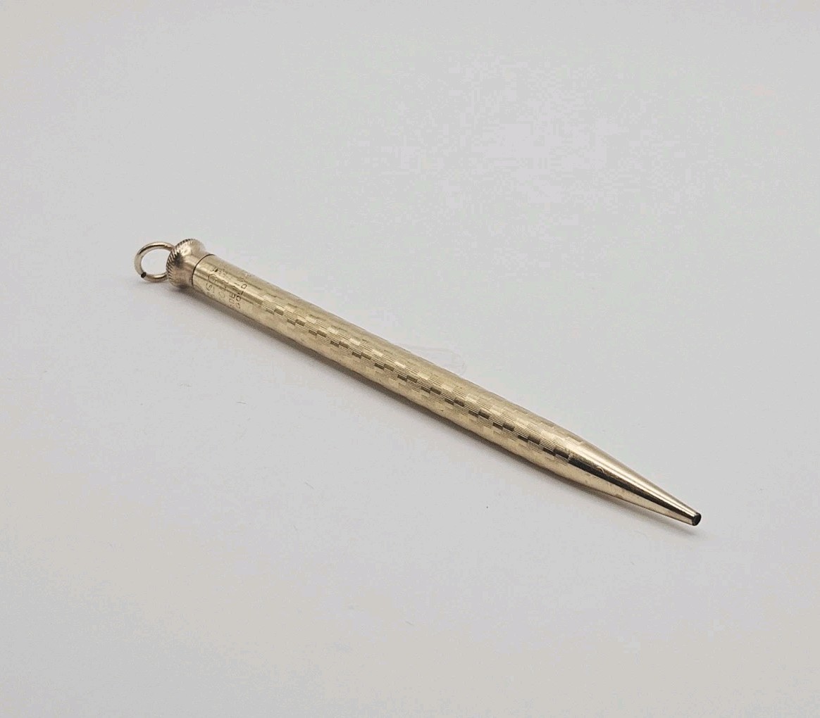 Ingersoll USA Redi-point 14k Gold Filled Textured Checkerboard Mechanical Pencil