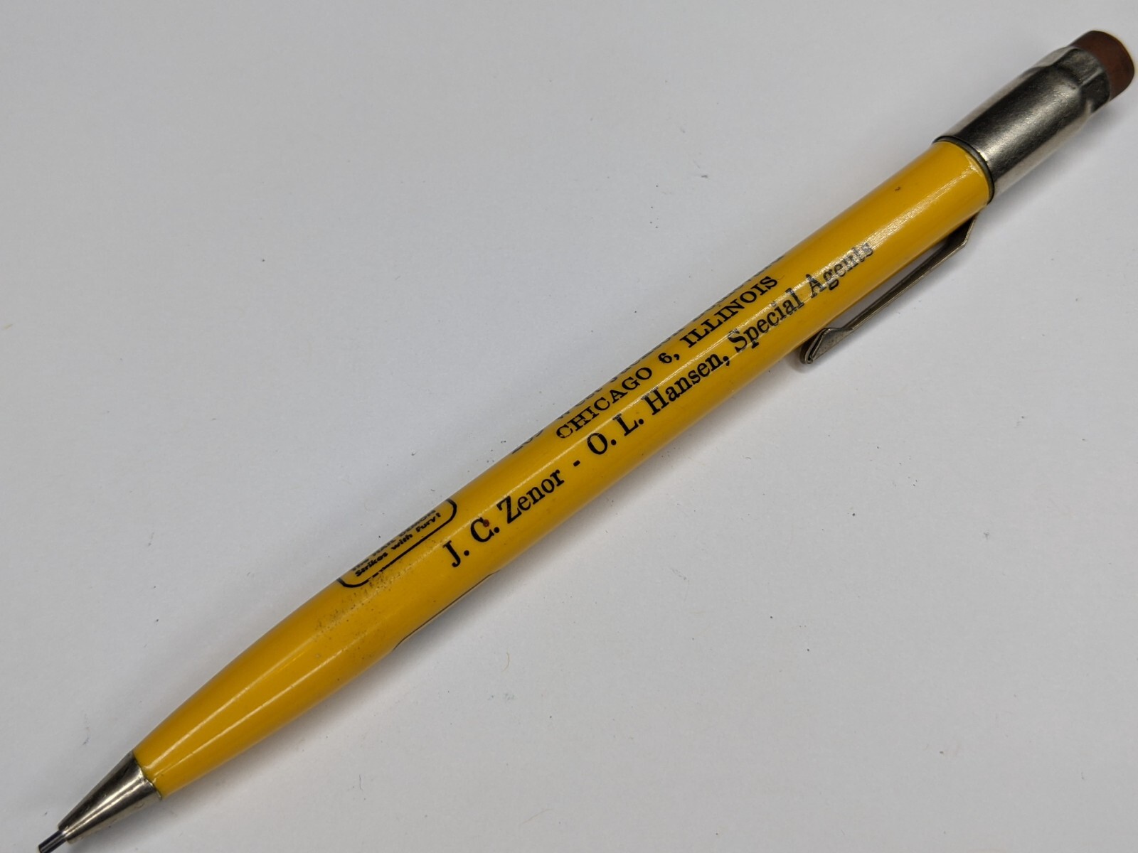 c1950s Chicago, IL Aetna Insurance Hail Demon Art Scripto Mechanical Pencil G8