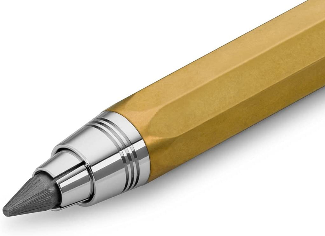 SKETCH up Clutch Pencil 5.6 Mm 5B Brass with Lead Refill I Pencil 10.5 Cm