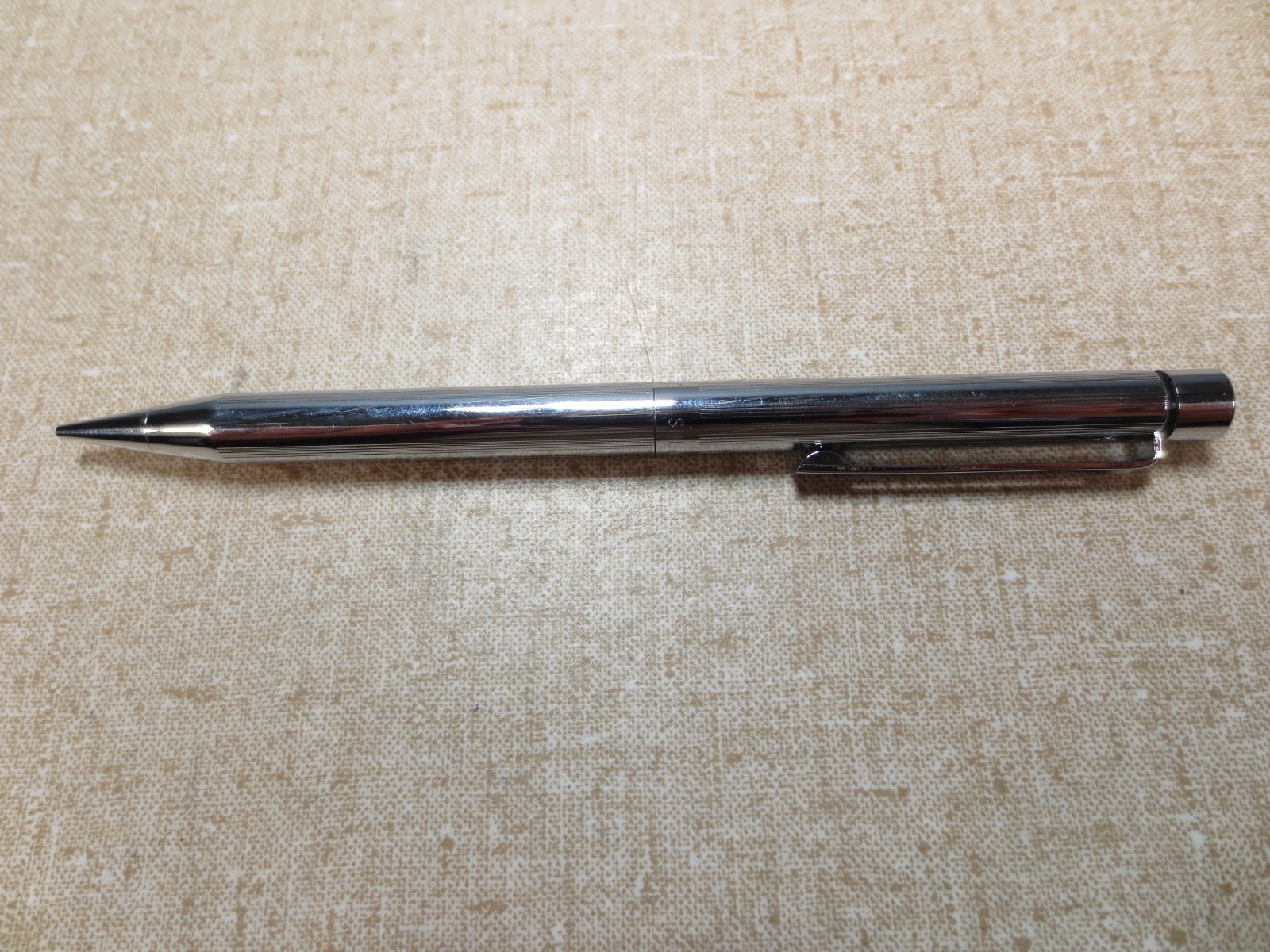Sheaffer Targa Brushed Stainless Steel 0.7mm Pencil Metal White Dot Lined