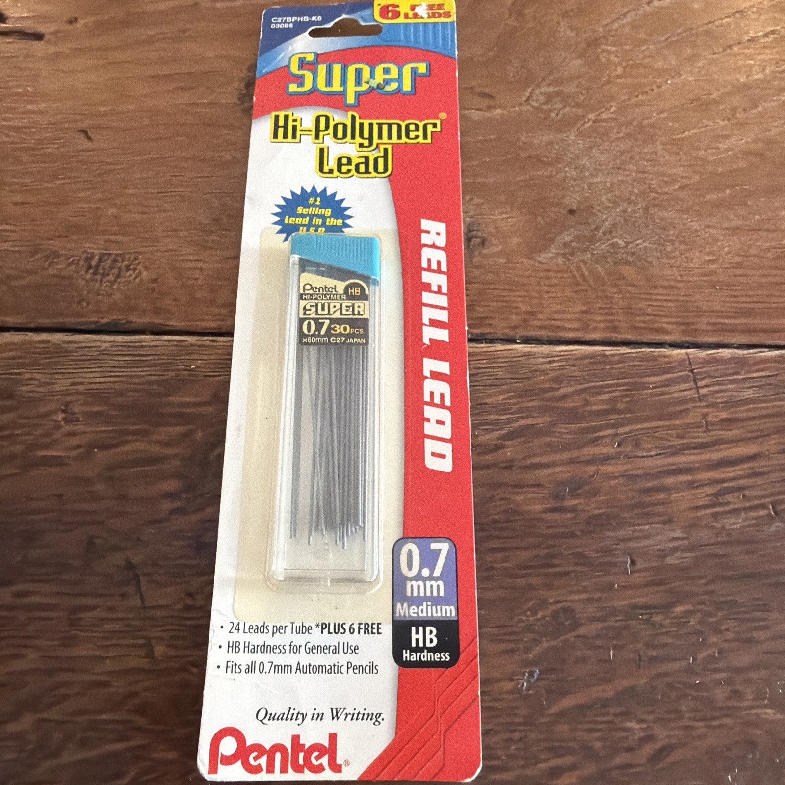 Eco-Friendly 0.5mm Refillable Lead Refill – 30 Pieces of Super Hi-Polymer HB