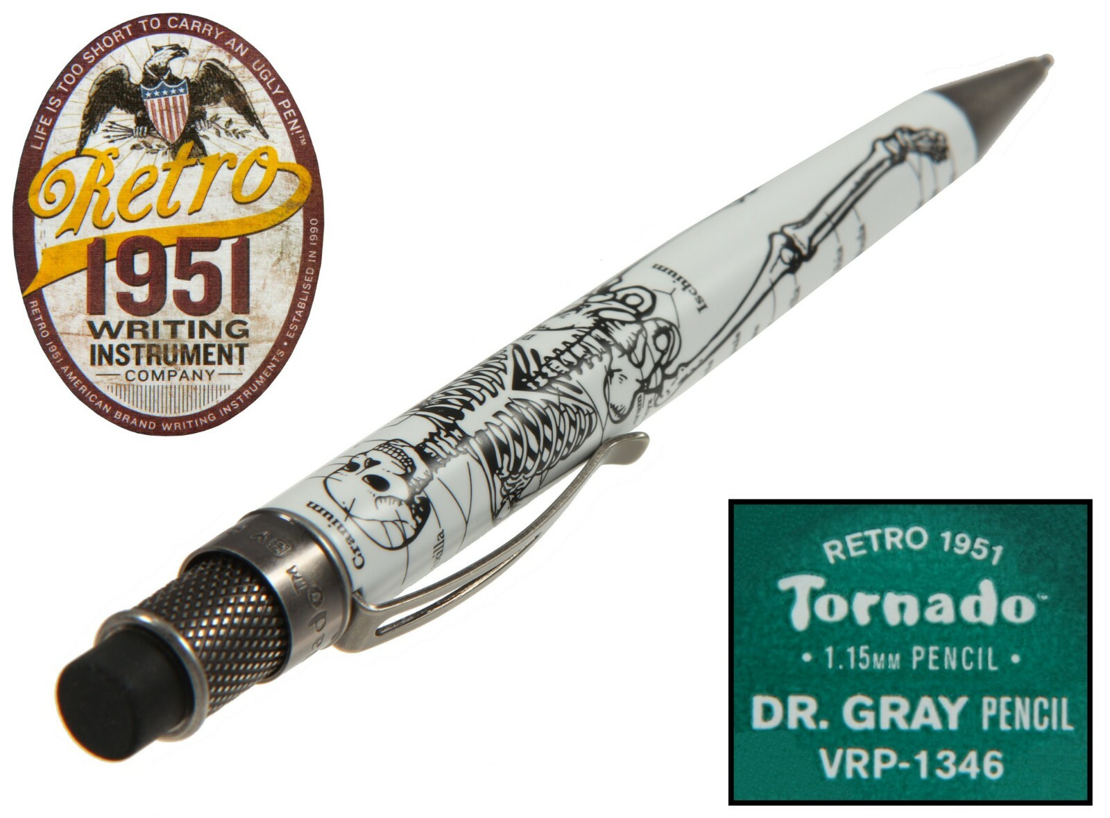 Retro 51 Dr. Gray Vintage Metalsmith 1.15mm Mechanical Lead Pencil #VRP-1346