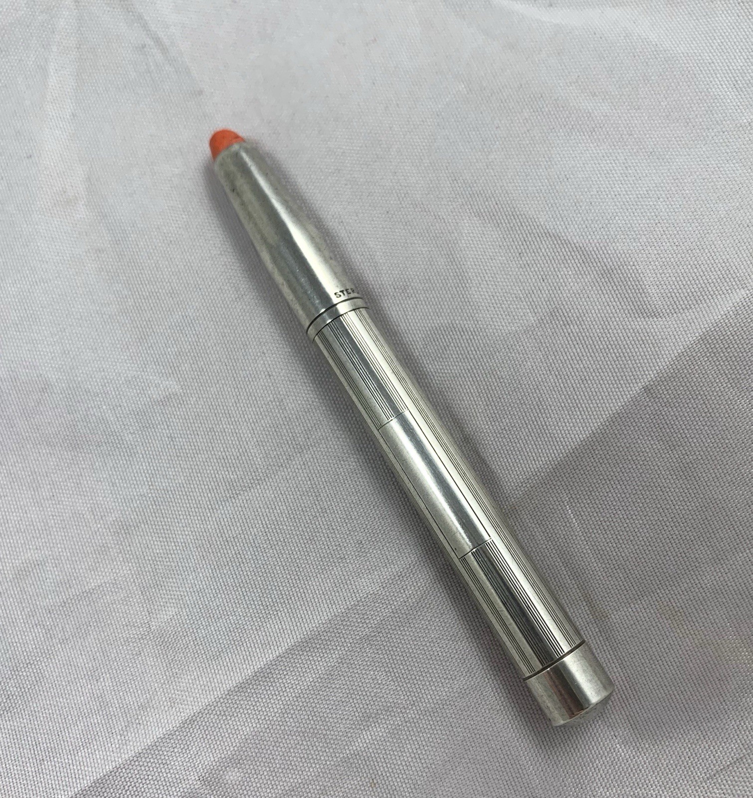 Spaulding & Co Sterling Silver Stock-Marking Mechanical Pencil Thick Lead Crayon