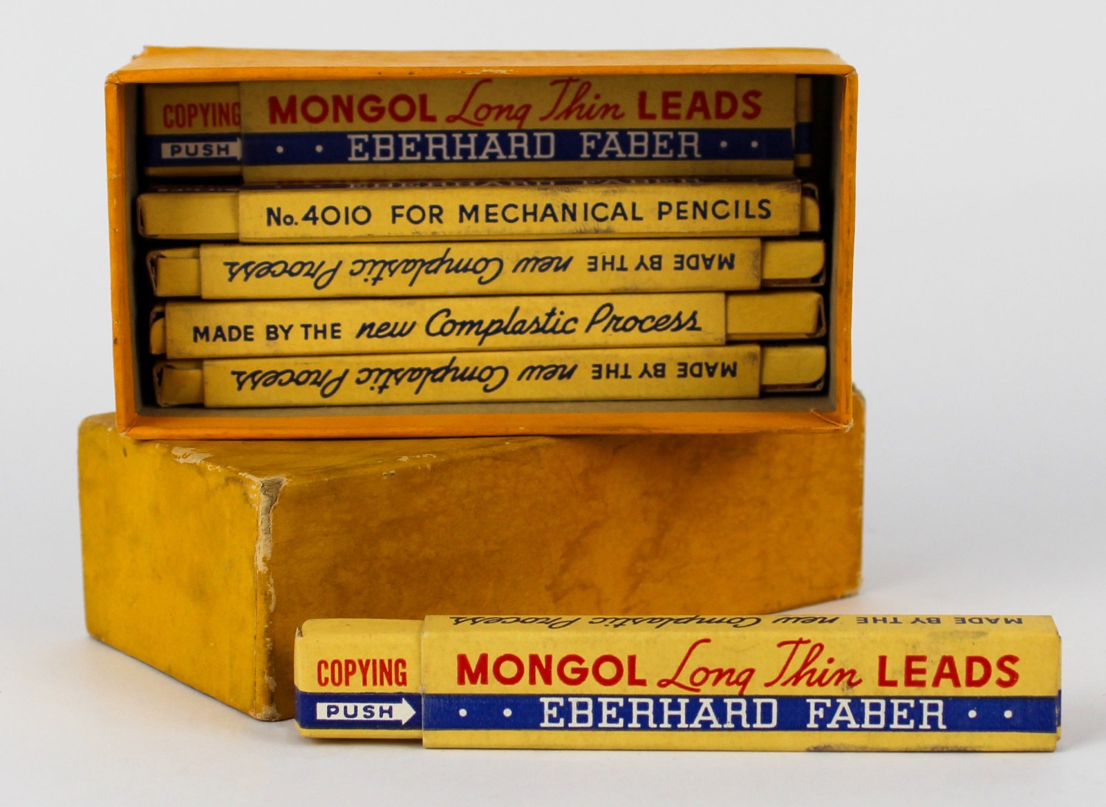 Vintage Eberhard Faber Mongol Long Thin Leads No.4010 12 Boxes USA