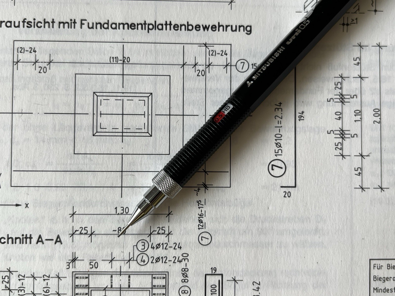 Vintage Mechanical Pencil MITSUBISHI UNI 0.5 : M5-551 : 0.5 mm : Black : Japan
