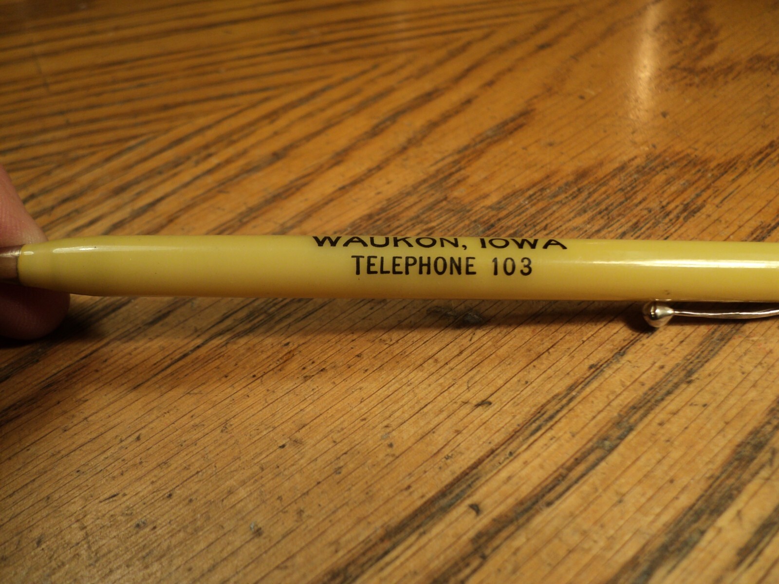 Vintage Mechanical Pencil A G Barton Waukon Iowa 5-1/2″ Long Unbranded