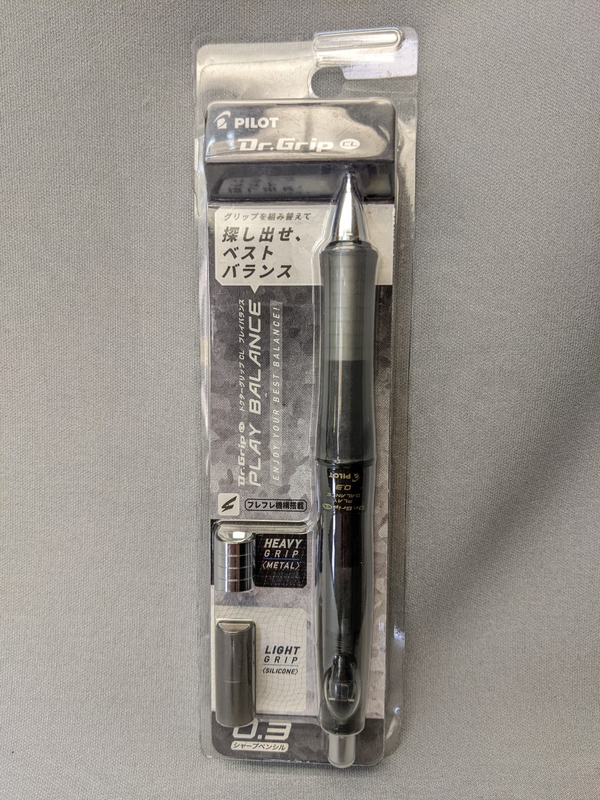 Pilot HDGCL70R3-CB Dr. Grip CL Play Balance Mechanical Pencil, 0.3, Clear Black