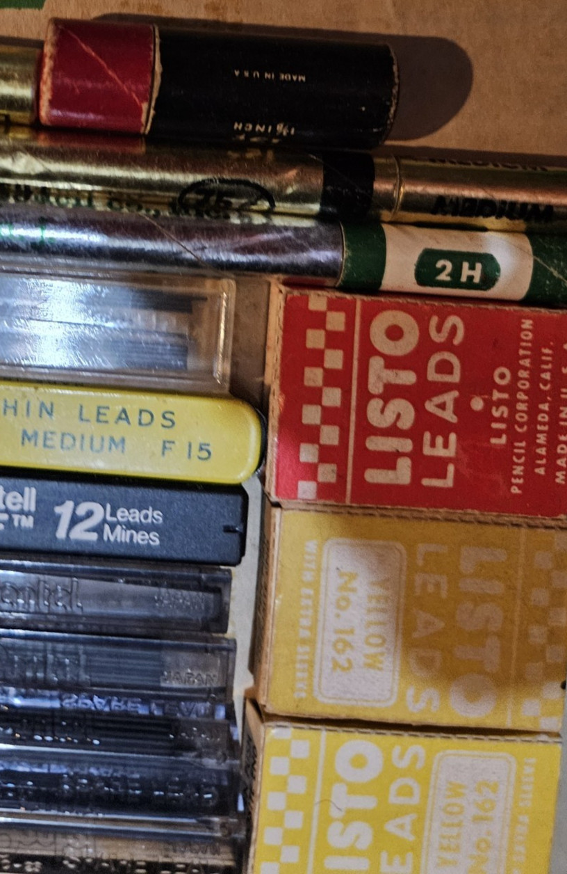 13 Various Mechanical Pencil Leads Old Containers Wrico eversharp cross pentel +