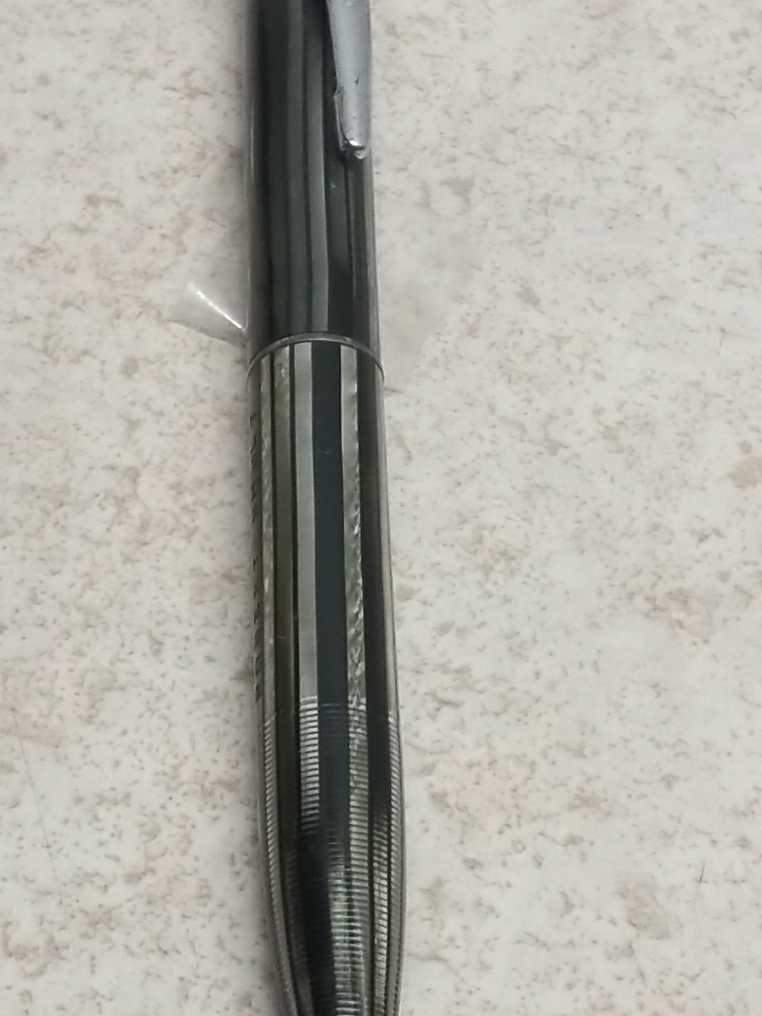 Sheaffer Balance Jr. Green Striated & Chrome 0.9mm Pencil , Monogram READ